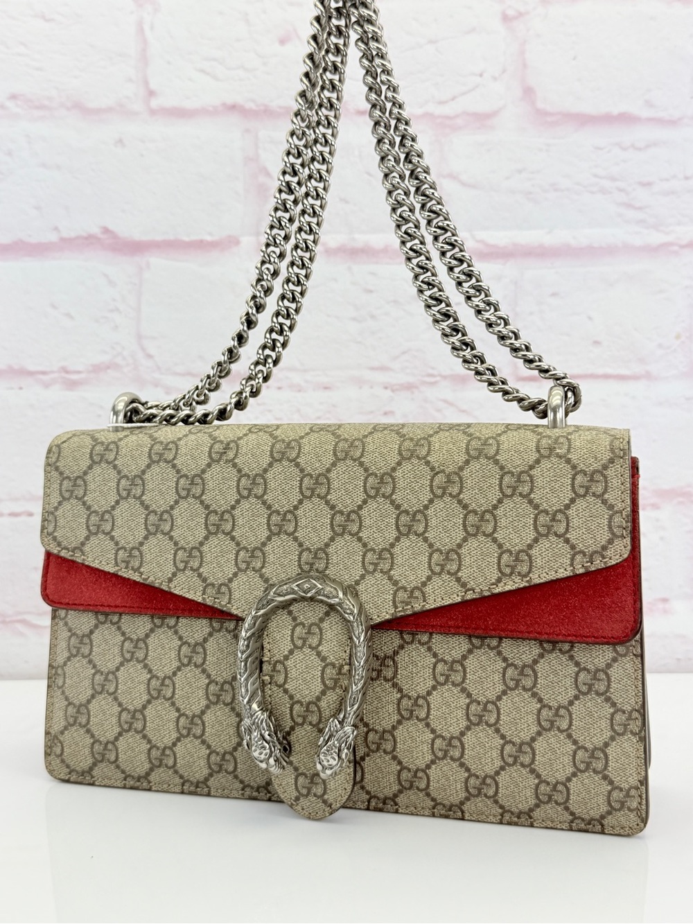 Gucci Dionysus Supreme Horsebit Chain Shoulder Bag